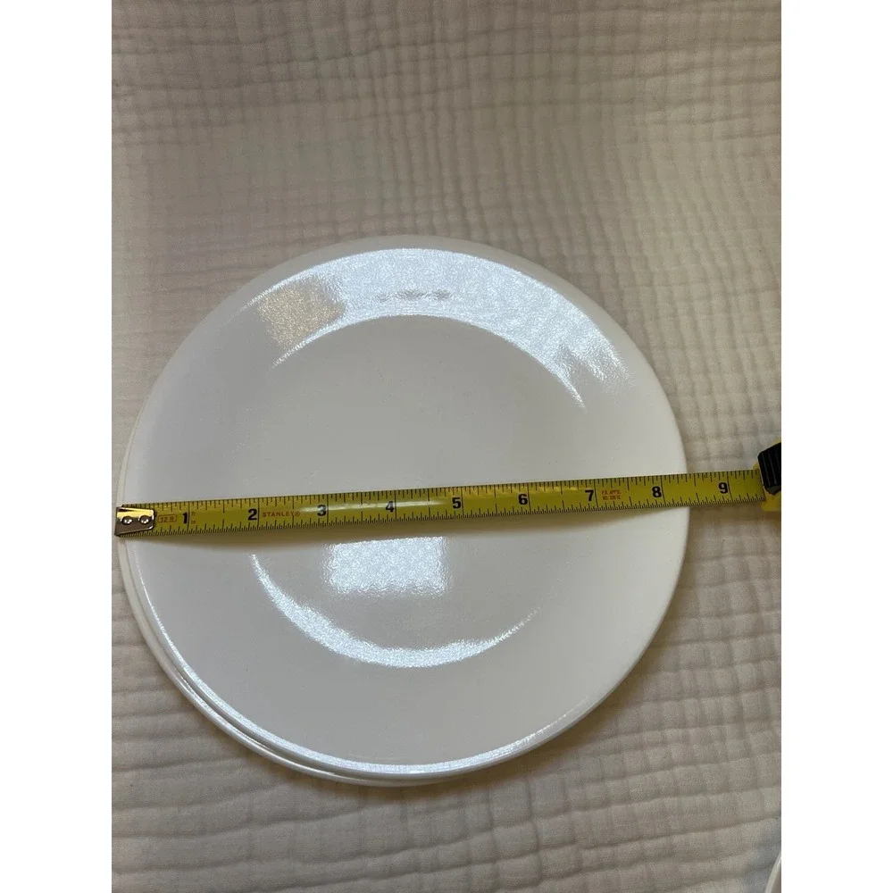 Corelle Winter Frost White Replacement Plates Lot 2 Dinner 2 Salad Corning USA